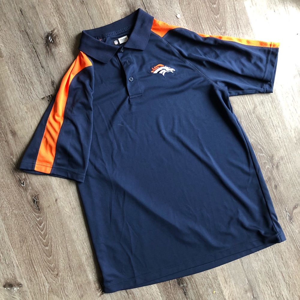 Denver Broncos NFL Team Polo T shirt Size Large